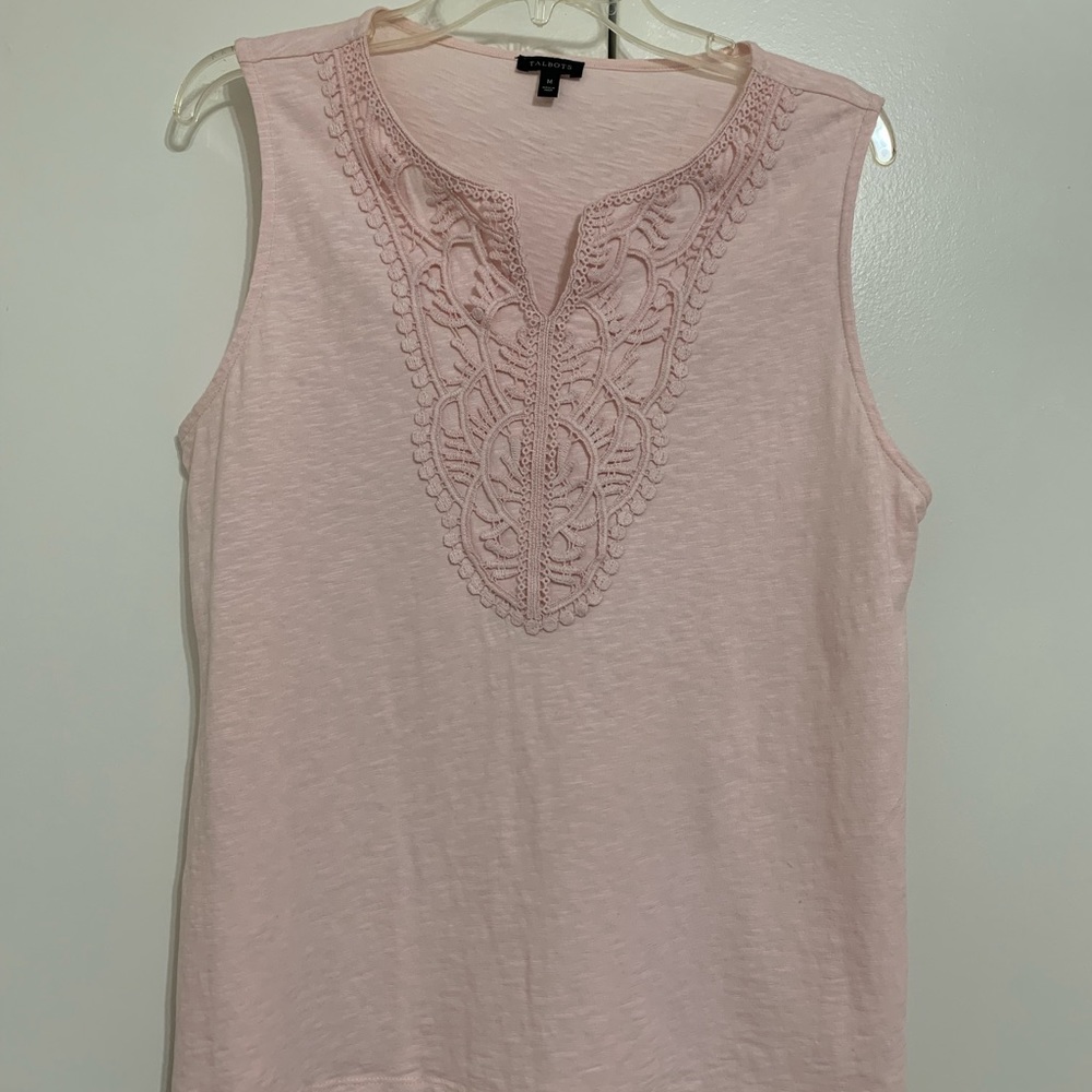 Talbot’s Splitneck Cotton Sleeveless Tank Top Size Medium